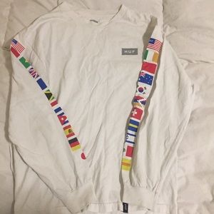 huf long sleeve flag shirt